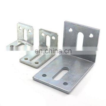 90 Degree right corner small slotted metal angle iron bracket with heavy duty
