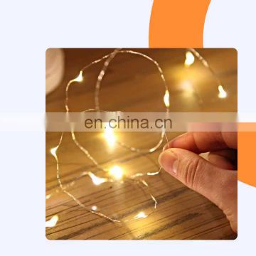 2m Small CR2032 Battery Operated LED Christmas Copper Wire Fairy String Light Wire Garland Twinkle Decorations