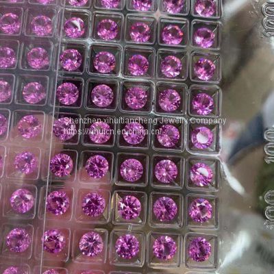 VVS1 Pink 0.1-3.0mm Round Mini Small Size Moissanite Loose Diamond Test Passed Gemstone Design Jewelry Making
