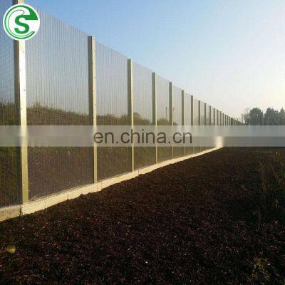 Steel barbed wire mesh high security 358 railway station anti climb fence