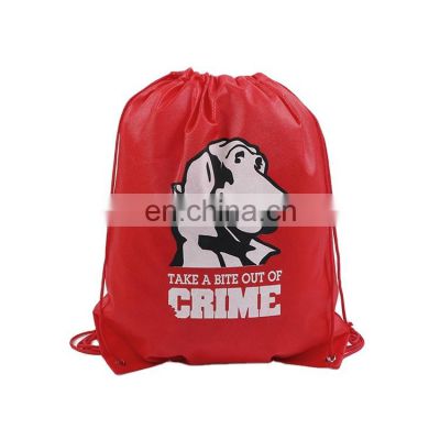 Cheap 210D Polyester Pull String Drawstring Bags Printing Custom Logo Drawstring Bag Backpack with Single Double Sided Printing