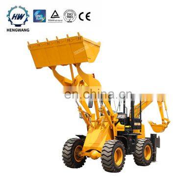 Hengwang HW15-26 Hydraulic New Price Tractor Small Mini Excavator 4 Wheel Drive New Backhoe and Loader