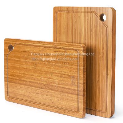 Wholesale Larger Bamboo Chopping Board with Juice Groove have Hole Thick Kitchen Food Serivng Charcuterie Cutting Boards