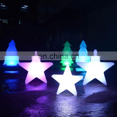 solar star led light /outdoor LED tree star snow shape Christmas holiday led lights for home decoration and parties