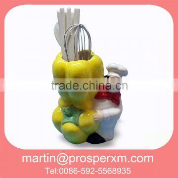 Ceramic chef cooking tool with fruit pumpkin