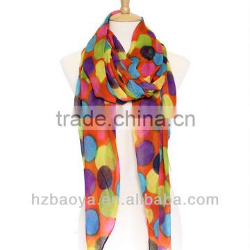 Big dot Printing Fashion Cheap scarf in hangzhou factory