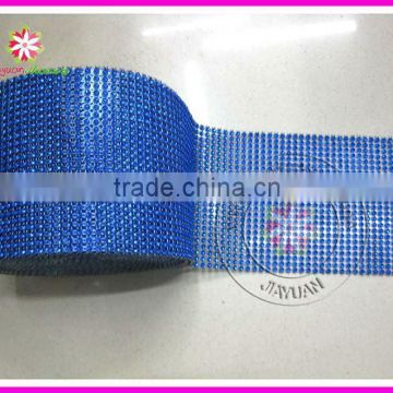 Diamond mesh roll sparkle rhinestone crystal platinum ribbon