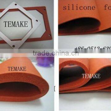 High temperature 10mm silicone foam board with self-adhesive