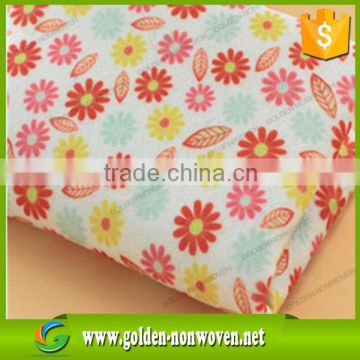 80-100gsm +15gsm pe coated film printed nonwoven spunbond fabrics for bag making, printed spunbond nonwoven fabric