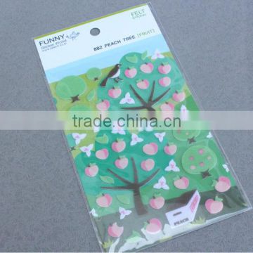 factory manufacture flocking sticker for promotion