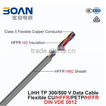 Lihh Tp Data Cable 300/500V Flexible Cu/Hffr/Petp/Hffr Twisted Pairs DIN VDE 0812