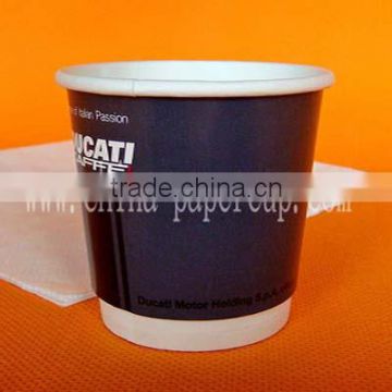4oz cola double wall insulated hot tasting paper cup supplier with lid and stirrer
