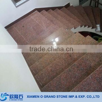 G562 Maple Red Spiral Folding Granite Stairs