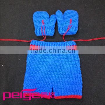 blue and red Crochet Baby Boxing Set