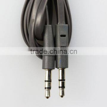 Hot selling with low price Colorful Black 3.5mm Stereo male to male moulded plugs flat cable