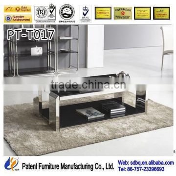 Foshan Patent office furniture tea glass table PT-T017 hot new products for 2015