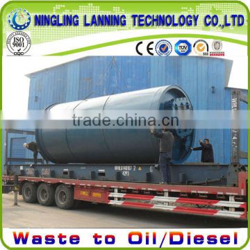 LanNing High Yield oil output pyrolysis used plastic recycling machinery