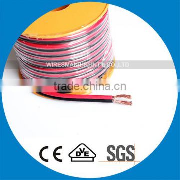 Transparent speaker cable Tinned CCA RCA Cable flat+flat Brown&red RCA Cable Speaker Cable RCA Cable