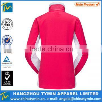 women white and red waterproof softshell jacket