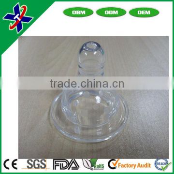 New arrival baby transparent feed bottle 100% food grade silicone nipple