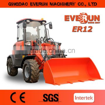 Everun 1.2ton high quality hydraulic mini front end wheel loader