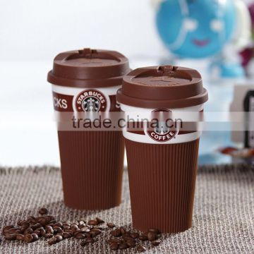 ceramic coffee mug silicon , single Wall Tea Infusion Tumbler,travel coffee mug