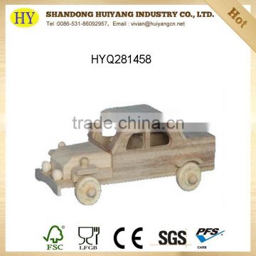 safe customized unfinished wooden toy car