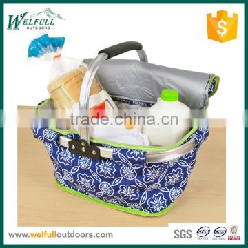 Picnic Basket Bag,Foldable Insulated Cooler outdoor Bag