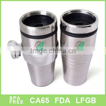 Double wall stainless steel Bicycle sports travel mug