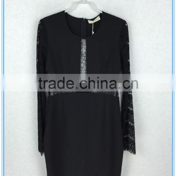 Top Selling Products Latest Skirt And Blouse Long Sleeve Black Color Fashion Cutting Blouse