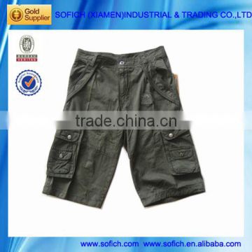 W1310 garment stock mens cheap cotton shorts