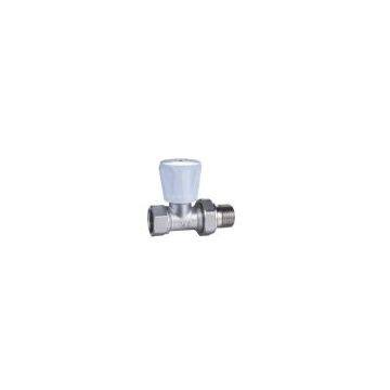 Brass Straight Nickel-plated Radiator Valve