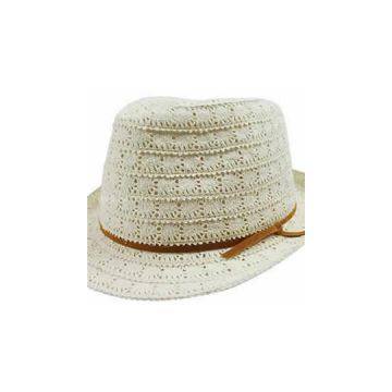 Fedora Wide Brim Straw Hat