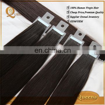 Cheap Wholesale 100% Human Hair Grade 7A Double Drawn Tape Hair Extensions In Dubai