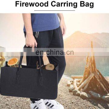 Hot selling felt firewood bag box organizer for home