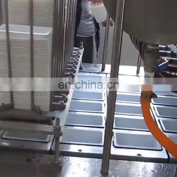 Roll film automatic making cups boxes pasta duck blood filling and sealing machine