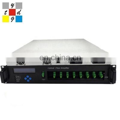 Promotion 0~10dbm input edfa 1/2U SC/APC  8port CATV 1550nm 22dB Optical EDFA Amplifier