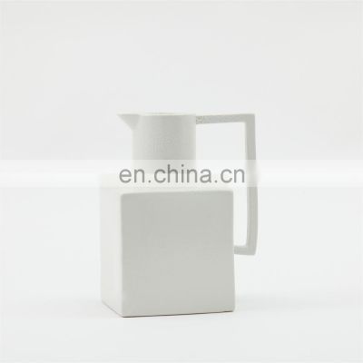 new design ceramic decoration home white kettle jug vase nordic decor