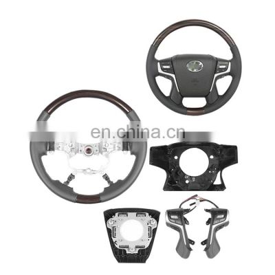 Factory wholesale steering wheel Assembly Mahogany for land cruiser prado interior upgrade
