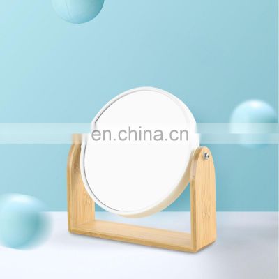 Bamboo design round shape Beauty Mirrors Custom Mirror Makeup 3x Magnifying mirror