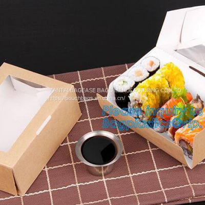 brown kraft cardboard burger box for hamburger food with logo printing, Food Grade Paper box, Lunch box, Bento box, Frie