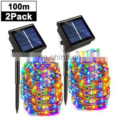 Outdoor 100LED solar string light Holiday party wedding lighting decoration led christmas Led Solar String Light