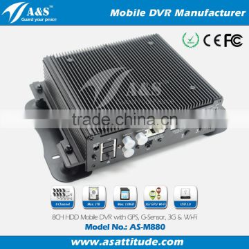 Unique Design 3G Wifi 8CH HDD Mobile DVR Support up to 2TB HDD