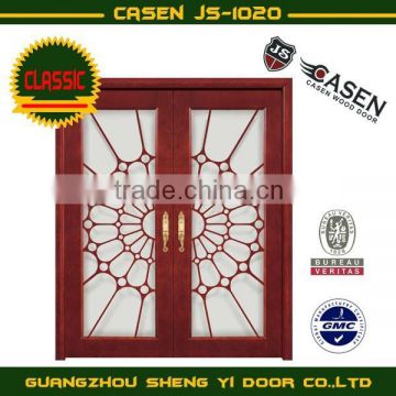 craft glass sliding wood door