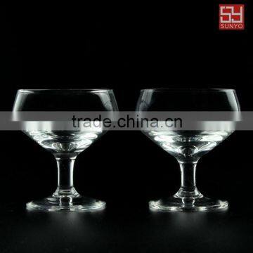 Handblown leadfree crystal customized ice cream cup manufacture popular model luxury club