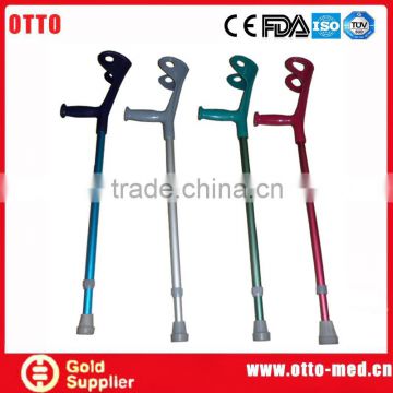 Adjustable elbow crutches