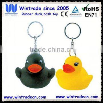 Black & yellow duck keychain