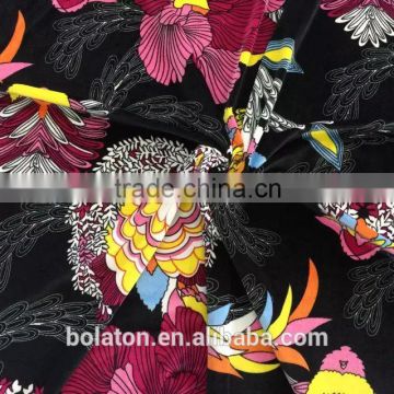 Black Velvet with Peacock and Flower Printed for Middle East Women Skirts