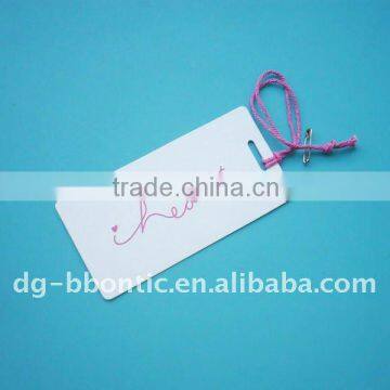 China custom high quality clothing hang tag