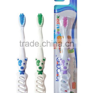 Animal design child toothbrush with suction bottom